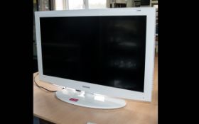 A Samsung 40 Inch Television In White,