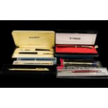 A Collection Of Pens And Fountain Pens To include Conway Stuart penset with box,