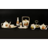 A Collection Of Crown Devon And Royal Winton Autumnal Fruits Serving Ware Eleven items in total to