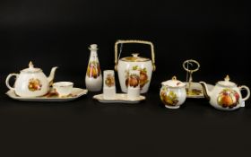 A Collection Of Crown Devon And Royal Winton Autumnal Fruits Serving Ware Eleven items in total to