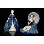 Royal Doulton Figurine HN 2704 'Pensive Moments' along with HN 2385 'Debbie' the tallest 6 inches.