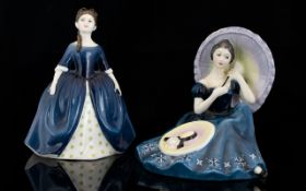 Royal Doulton Figurine HN 2704 'Pensive Moments' along with HN 2385 'Debbie' the tallest 6 inches.