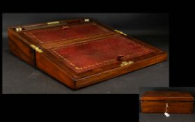 Mahogany Writing Slope Of typical form, three drawers,