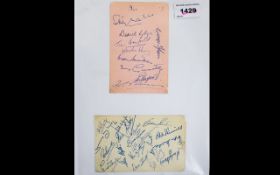 Football Interest - Blackpool FC Autographs from 1950s.