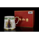 Spode Silver Jubilee Fine Bone China Tankard dated 1952-1977. As new, in original box.