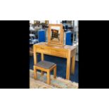 A Contemporary Golden Oak Scandinavian Style Dressing Table Of Modern,