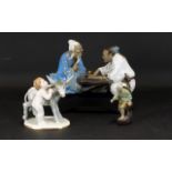 A Small Collection Of Ceramic Figures Three items in total to include German Figure group in the