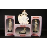 Collection of Ceramic Figures to include Royal Worcester 'Viennese Waltz' lady with gold bag;