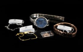 A Mixed Collection Of Contemporary Costume Jewellery And Watch Four items in total to include two