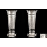 Antique Period Very Fine Pair of Neo Classical Solid Silver Vases of Wonderful Proportions and