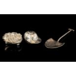 A Novelty Caddy Spoon In The Form Of A Jockey's Cap Fully hallmarked,
