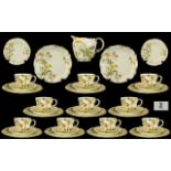 Royal Crown Derby ( Late Victorian ) Early Pattern ( 37 ) Piece Tea Service.