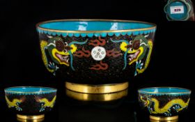 Early 20th Century Oriental Cloisonne Bowl Of small proportions,