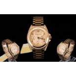 Michael Kors MK 5613 Ladies ' Blair ' Rose Gold S/S Wrist Watch.