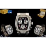 Technomarine Geneve Technosquare 3 Hands Diamond Set Watch Complete with box, papers,