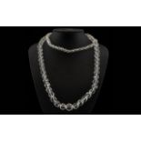 A Long Strand Austrian Crystal Bead Necklace In good condition, comprising faceted beads, length,
