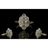 18ct Gold and Platinum Diamond Set Dress Ring,