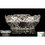 Late Victorian Period Superb Quality Open Worked Well Made Silver Centrepiece / Bowl with Cast