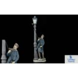 Lladro Tall Porcelain Figure 'Lamplighter' Model No. 5205.