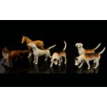 Beswick Animal Figurines ( 6 ) Six Figures - Fox hounds ( 4 ) Figures.