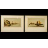 Joseph Kirkpatrick A Pair Of Artist Signed Aquatint Etchings, Each depicting Venetian scenes, signed