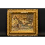 A 19th Century Landscape Watercolour Housed in period gilt gesso frame,