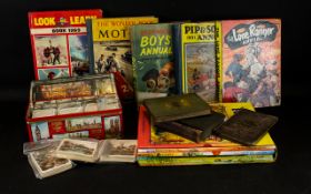 Mixed Lot Of Ephemera, To Include A Collection Of Cigarette Cards, Various 19th & 20thC Books/