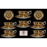 Royal Crown Derby Superior Quality Old Imari Pattern ( Elizabeth ) Wonderful Set of Six Cups and