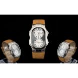 Philip Stein Teslar - Quantum Technology Dual Time Zone Steel Cased Wrist Watch. No 1007549.