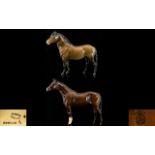 Beswick Horse Figures ( 2 ) In Total. Comprises 1/ Exmoor Pony ' Heather man ' Model No 1645,