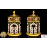 Royal Crown Derby Wonderful Pair of Top Quality and Imposing Old Imari Pattern - 22ct Solid Gold