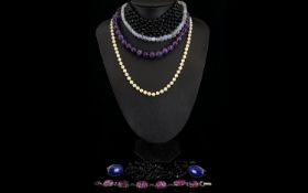 A Mixed Collection Of Gold Tone Costume Jewellery Five items in total to include silver tone