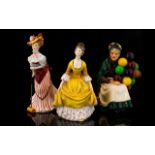 Three Royal Doulton Figures To include HN 3470 'British Sporting Heritage' Croquet,