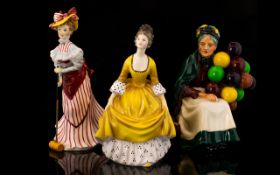 Three Royal Doulton Figures To include HN 3470 'British Sporting Heritage' Croquet,