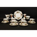 Royal Sutherland Bone China Set to include 6 teacups, 6 saucers and 6 small sandwich plate,