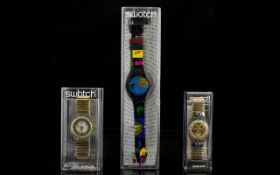 Collection Of Pop Swatch Wrist Watches. Three In Total.