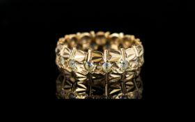 A 9ct Gold And Diamond Set Full Eternity Ring Total weight, 3.6 grams, approx 0.