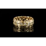 A 9ct Gold And Diamond Set Full Eternity Ring Total weight, 3.6 grams, approx 0.