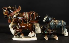 Melba Ware Shire Horse Figure Marked to underside,