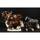 Melba Ware Shire Horse Figure Marked to underside,