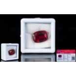 Ruby Loose Gemstone With GGL Certificate/Report Stating The Ruby To Be Cushion Shaped 10.77cts, 12.