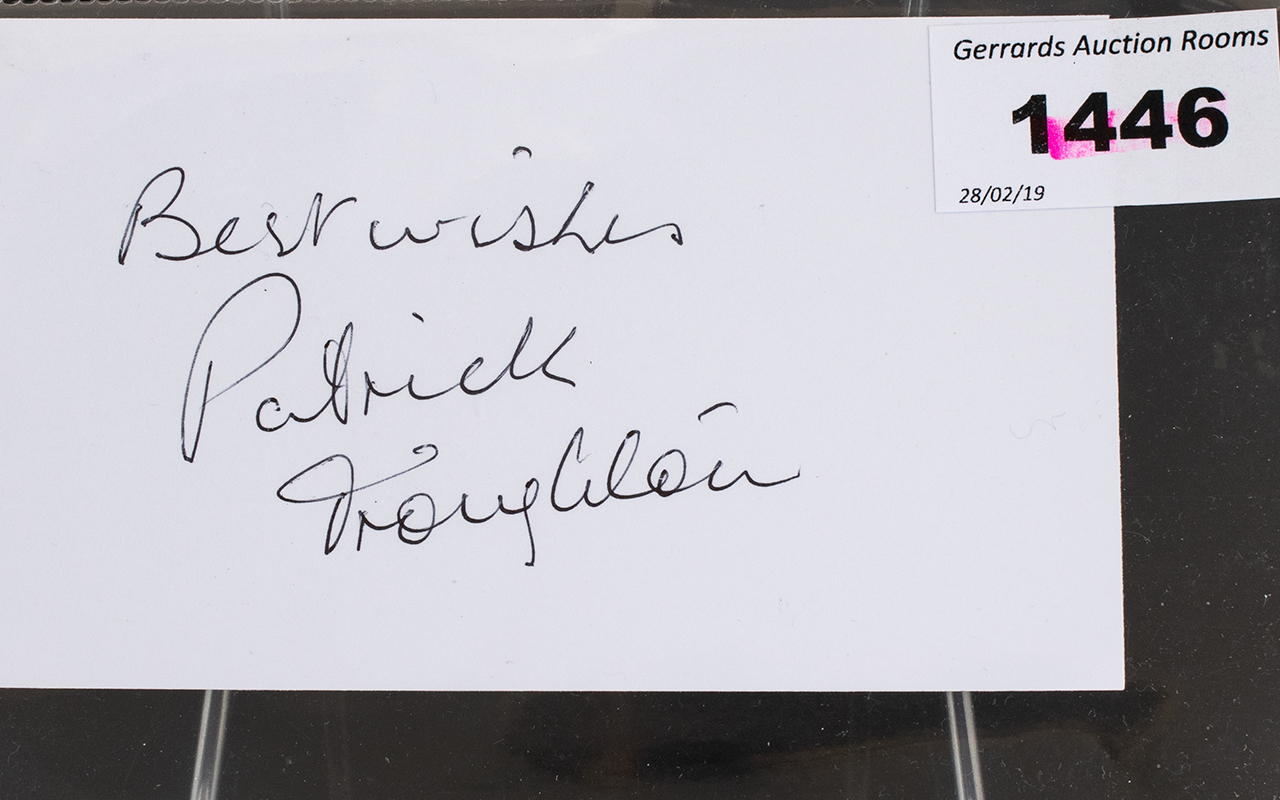 Patrick Troughton (No. 2 Dr. Who) Autograph - on a card.