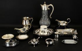 Collection Of Silver Plate To Include Viners Of Sheffield Miniature Wine Cooler, Two Basket Trays,