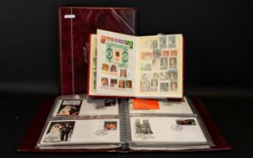 Stamp Interest - Two Stamp Albums and one small Stock Book of Modern Commonwealth Stamps,