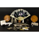 A Mixed Collection Of Vintage Items And Collectibles To include carved stone bird form bookends,