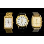 A Collection Of Fashion Watches Three in total to include Lorus gold tone watch with brushed gold