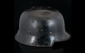 WWII Interest German Deutsche Feuerwehr - Fire Protection Helmet Of typical form complete with