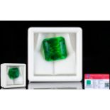 Emerald Loose Gemstone With GGL Certificate/Report Stating The Emerald To Be 10.12 cts 12.16 x 12.