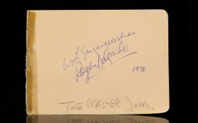 Roger Delgardo (Dr. Who - The Master) Autograph on a Page - dated 1970.