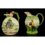 Crown Derby Fieldings Large Hand Painted Jug - Titled ' On Ilkla Moor Baht 'at c.1930's.